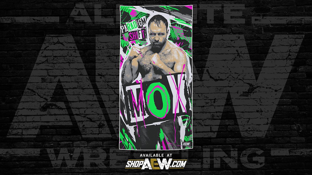Your Interim #AEW World Champion @JonMoxley also has a NEW beach towel that just arrived at ShopAEW.com! Get yours today! #shopaew #aewdynamite #aewrampage