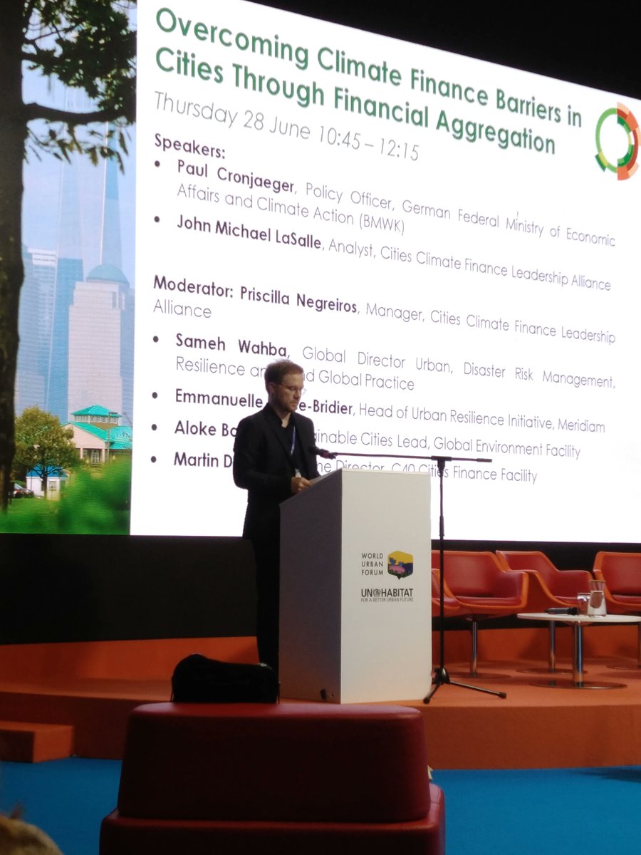 iki_germany's tweet photo. Side-event SDG4 'Overcoming climate finance barriers in cities through financial aggregation' with input from @BMWK #WUF11 #Germany4liveability https://t.co/eM2ES7B2aO