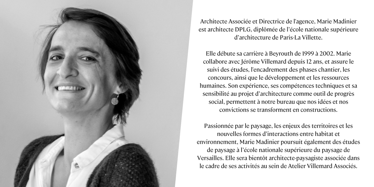 #Portrait

Focus sur Marie Madinier, LA nouvelle associée d'#AtelierVillemardAssociés, celle sans qui d'après Jérôme Villemard "rien de tout cela ne serait possible". 

#Paris #architecture #transformation #paysage #réhabilitation #teamarchi