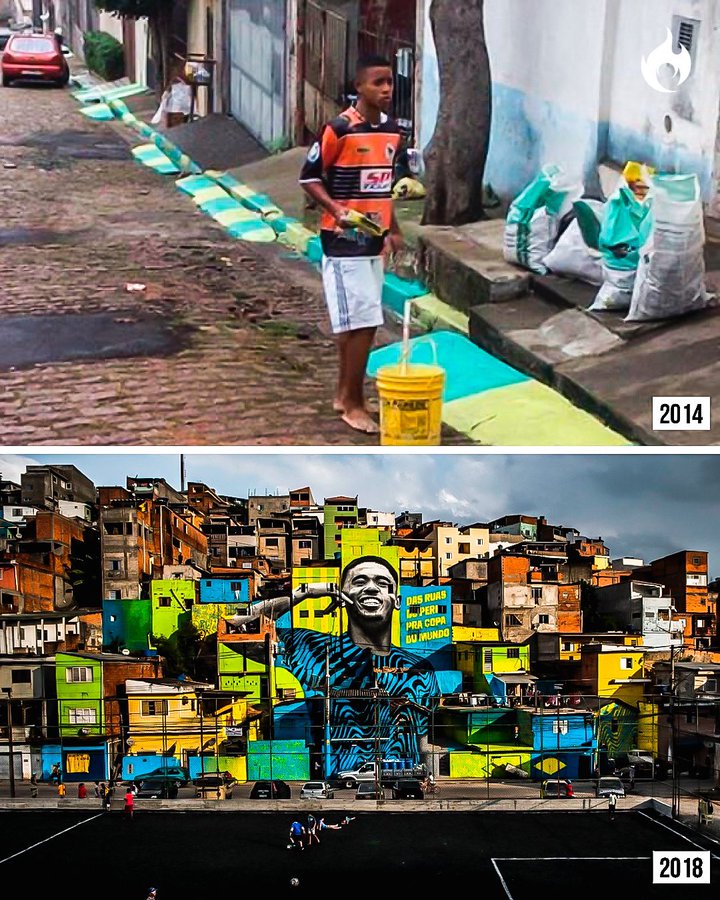 Photos Of Gabriel Jesus Painting Streets In Brazil Before Fame Money Emerges Sportsbrief Com