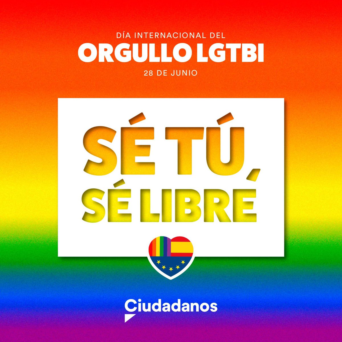 🏳️‍🌈 Desde <a href="/Cs_Esplugues/">Cs Esplugues de Llobregat</a> seguiremos defendiendo hoy y siempre la libertad de amar y de ser quien quieras ser.

🇪🇸 El #OrgulloLGTBI es un día para sentirnos orgullosos como país por los derechos que hemos conseguido. No daremos #NiUnPasoAtrás, todos serán hacia adelante.