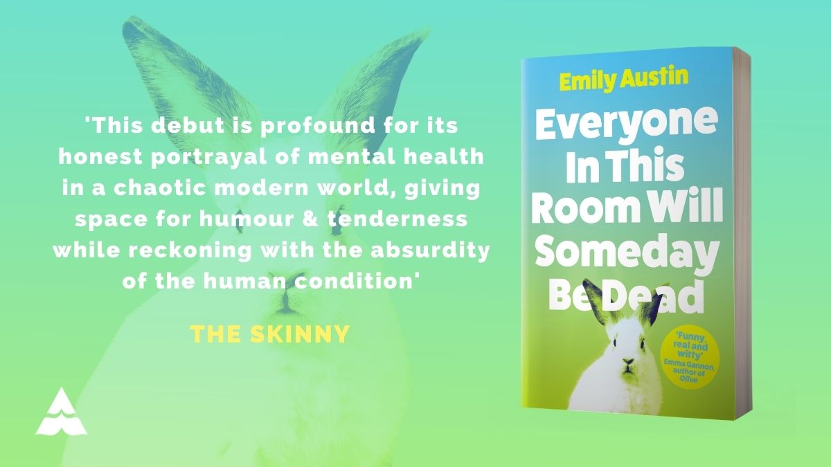 AtlanticBooks's tweet photo. Sorry to bother you, but could you take a look at this quote?

'Profound' @theskinnymag

The paperback of 
@eraustinauthor's heartfelt and hilarious debut novel is out now.

#EveryoneInThisRoom🐇

Buy your copy: https://t.co/VoagDlPJwQ https://t.co/RJQJ5eIoqo