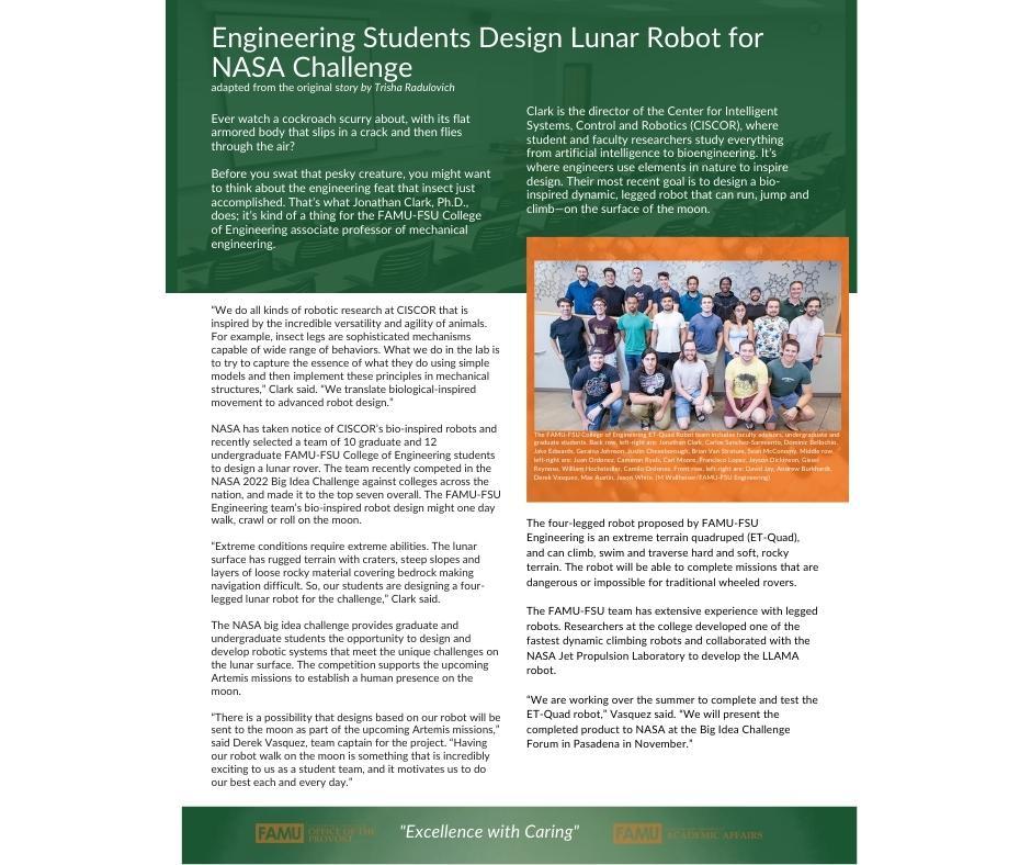 FAMU-FSU College of Engineering Students Design Lunar Robot for NASA Challenge
conta.cc/3nocPFn