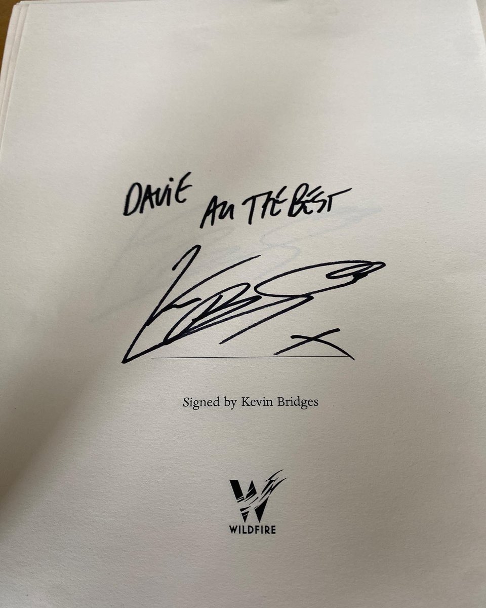 kevinbridges86's tweet photo. Making a start on signing 5000 copies of my debut novel! 
Even personalised a couple. 
If you receive this and you’re not called Davie please gift it to your nearest Davie. 
(Also available in Stevie) 
You can pre-order here https://t.co/iVPDtgvinV 

@Waterstones @Wildfirebks https://t.co/JJAgcfynFI