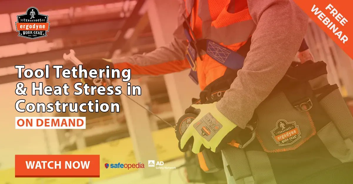 USASafetySupply's tweet photo. Now ON DEMAND! "Tool Tethering & Heat Stress in Construction" Watch Now: https://t.co/QV1FZEWk9j
Thanks @Ergodyne for keeping our workplaces safe!
#safeopedia #USASafetysupply #SafetyFirst #resources https://t.co/IusNcZJPoe