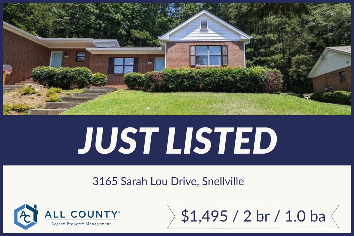 AllCountyLegacy's tweet photo. Happy Tuesday!

Immaculate 2bd/2ba unit located in Snellville very close to everything!! Home features fresh paint throughout, updated flooring, and eat in kitchen with great cabinet space. Great front and back patio areas with a storage room on backside of the unit. https://t.co/ZeinuljdHB