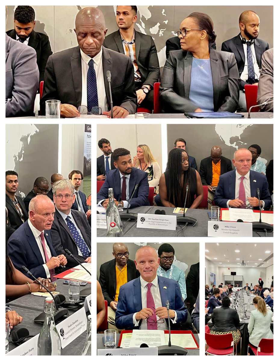 tradegovAfrica's tweet photo. 🗣️ The 1️⃣st day of 🇲🇿🇬🇧 #Mozambique in the #UK Week continues with @tradegovuk #Exports Minister @MinFreerHMG opening a @ChathamHouse @AfricaProg panel session on the #Mozambican #energy sector ⚡️🔌 with 🇲🇿 Minister of Mineral Resources &amp; Energy and 🇲🇿 High Commissioner to the UK https://t.co/7y9BZmWkY6
