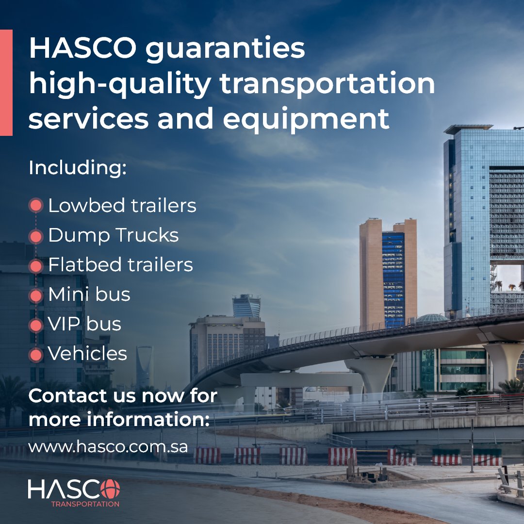 Hasco_group's tweet image. Covering land transportation to give complete assistance for our clients across national and regional boundaries, HASCO's transportation sector provides businesses and people with quick, efficient, and cost-effective solutions to meet their unique demands.

#transportation #hasco