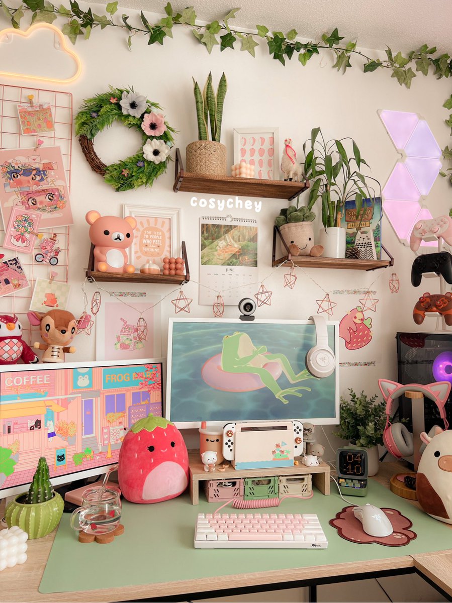 🌷🌿 pink + green aesthetic 🌱🌸

#GamingSetup #gaminglife