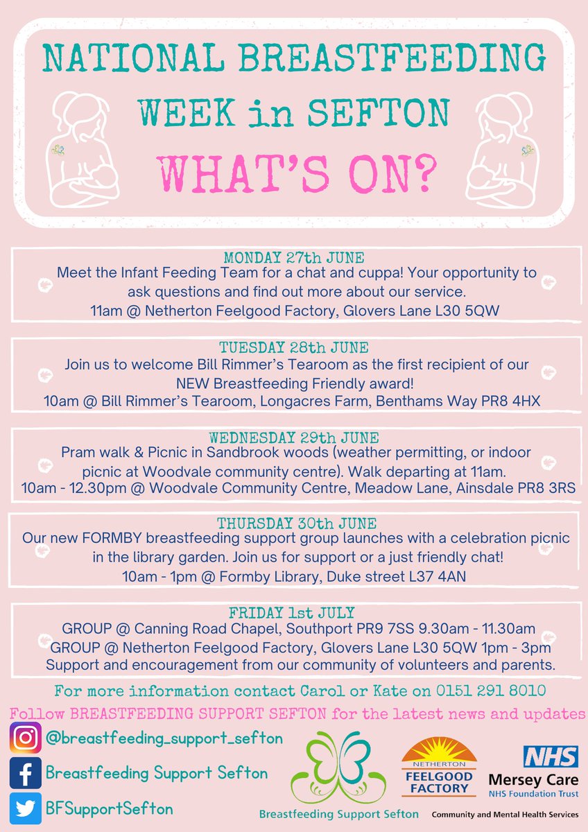 NHS Southport and Formby CCG (@nhssfccg) on Twitter photo During #NationalBreastfeedingWeek Breastfeeding Support Sefton will be hosting a series of events, find news and updates on their account: <a href="/BFSupportSefton/">BFSupportSefton</a>.
You can also access info & advice any time with the Start for Life Breastfeeding Friend chatbot: m.me/Start4LifeBrea… During #NationalBreastfeedingWeek Breastfeeding Support Sefton will be hosting a series of events, find news and updates on their account: <a href="/BFSupportSefton/">BFSupportSefton</a>.
You can also access info & advice any time with the Start for Life Breastfeeding Friend chatbot: m.me/Start4LifeBrea…