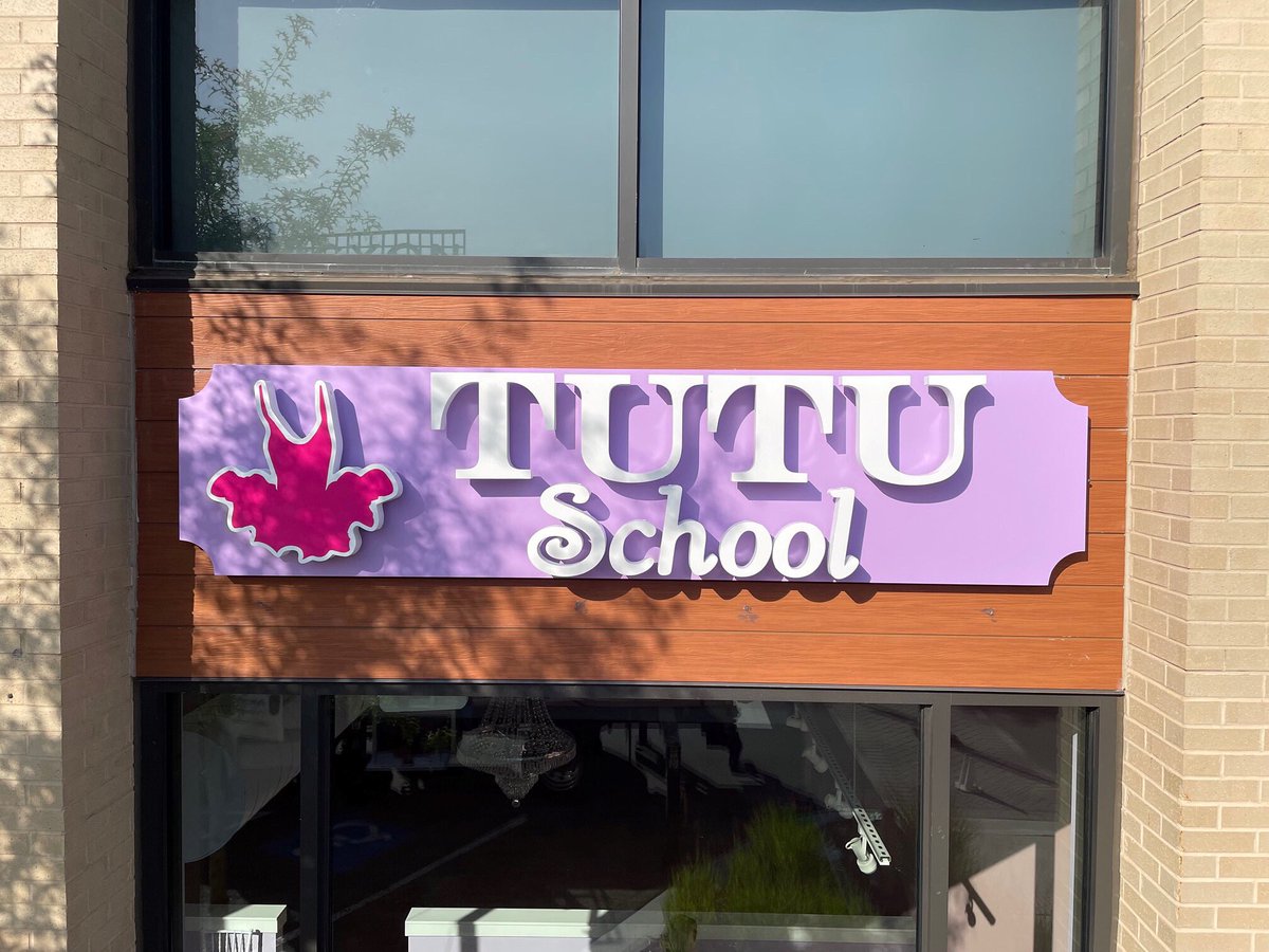 happy twirling and best wishes to the grand opening of tutu school in halcyon 🎀 #vinylwrap #sinage #sign #signage #smallbusiness