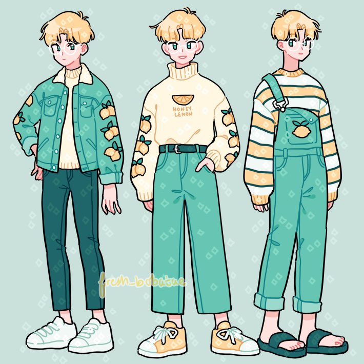 pants plaid multiple boys sweater short hair shoes brown headwear  illustration images