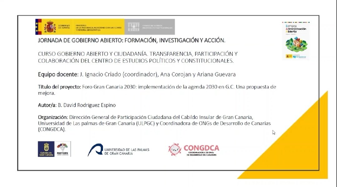 cepcgob's tweet photo. El proyecto de @DavidRodrEsp trata sobre el Foro Gran Canaria 2030: implementación de la agenda 2030 en Gran Canaria. Una propuesta de mejora https://t.co/opPwauPiCV