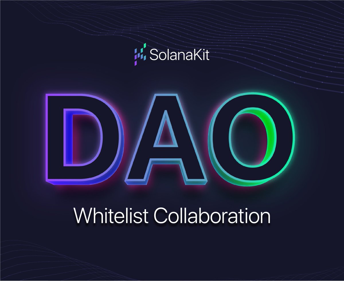 SolanaKit's tweet photo. DAO Collab

We received a lot of DMs requesting DAO whitelist allocation. 

As much as we love to onboard as many builders as possible, we only have limited spots available.

Fill up the form below &amp; we'll work something out based on your input.

https://t.co/IloJCwZqLv https://t.co/ccHqDAfAFh