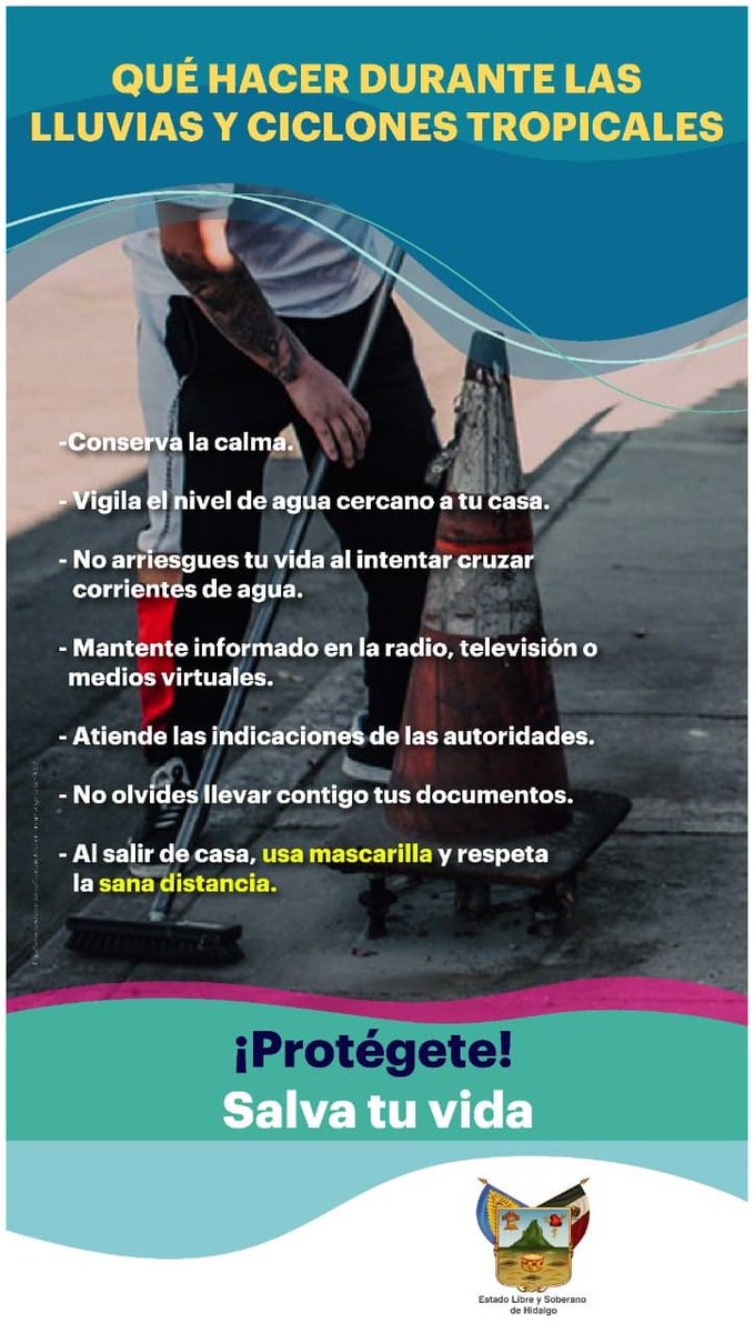 Compartimos qué hacer antes de las lluvias y ciclones tropicales. #Protégete, salva tu vida.