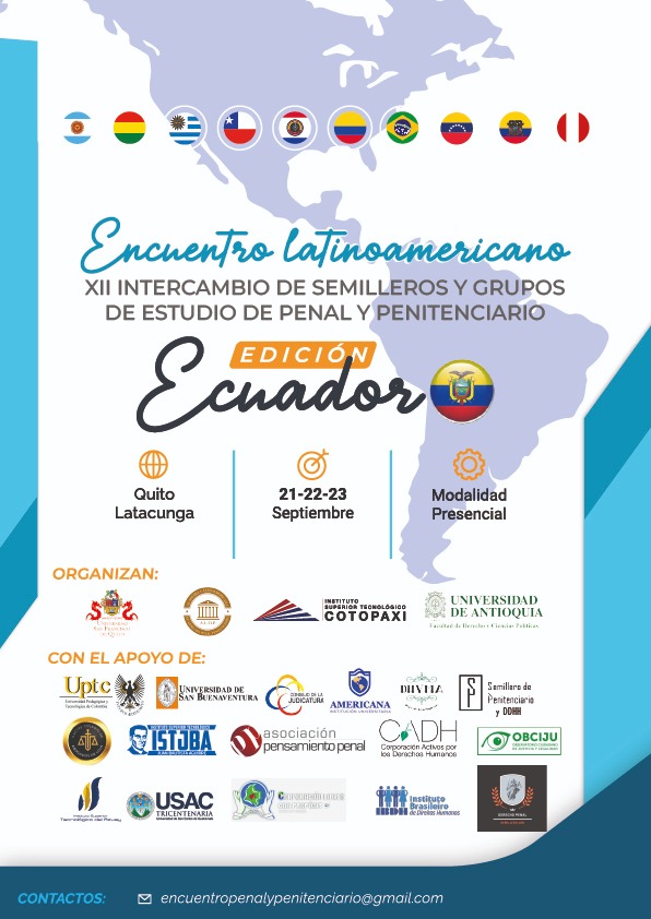 SemilleroY's tweet photo. Encuentro Latinoamericano: Intercambio de semilleros y grupo de estudio de penal y penitenciario. !Alla estaremos!.
@derechousb @USBmed https://t.co/iAoFXUXsw9