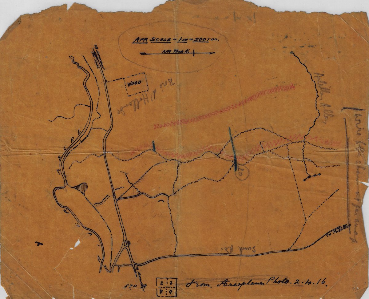"...To prepare for these raids, and for the Great Push itself, trench maps were used: hand-drawn maps created using aerial photographs for reference. Officers would write and draw on such maps..."

rnfldrmuseum.ca/hadows-maps/