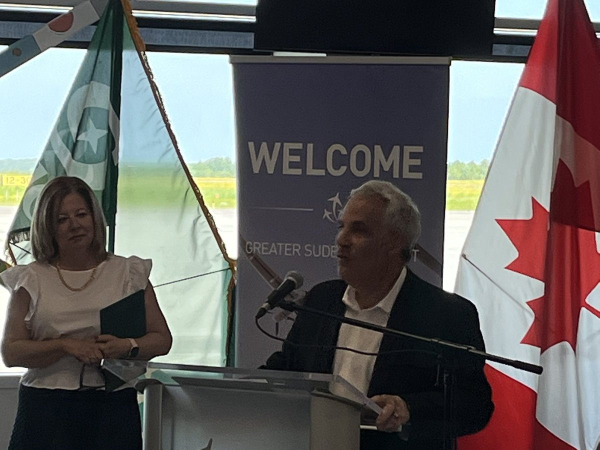 MikeJakubo's tweet photo. Great to be .@SudburyAirport today for the announcement by @MarcSerreMP & @VivianeLapointe on behalf of the honourable @OmarAlghabra of $2.6M in #ACAP funding for important asset rehabilitation! Investment in our #airport is an investment in 1 of our city’s key #EconomicEngines https://t.co/TweIKTIk0K