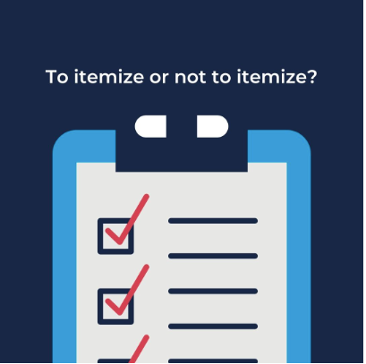 WilliamsAccting's tweet photo. To itemize or not to itemize 🤔
 
If your itemized deductions total more than the standard deduction, then you should itemize! 
 
If the amount is less than the standard deduction and you decide to itemize, you may end up paying more tax overall. https://t.co/yttE077Jwu