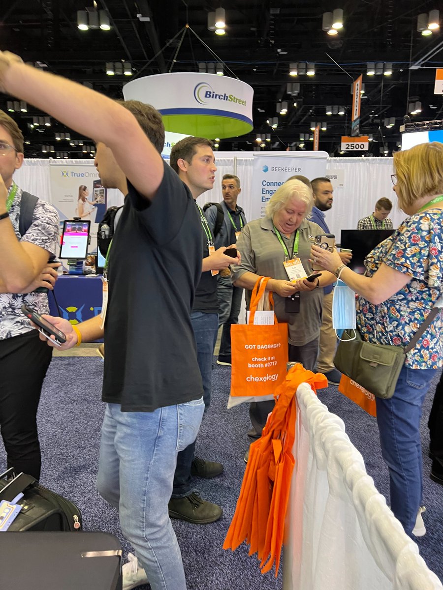 Chexology's tweet image. Our team is having a great morning boothin&apos; with the brightest tech minds in the hospitality world! HITEC in Orlando has been a blast. 😁
.
.
#hitec2022 #hitecorlando #hospitalitytechnology #hospitality #disruptivetechnology #hotel  #hotellife #hotelmanagement #hotelsandresorts