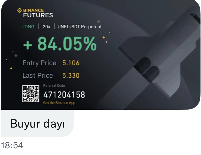 Yine sinyaller damga vurmaya devam ediyor.💵💵 

Ne güzel be dayı her gün usdt kazanan takipçilerim var. Burda eflasyon yok burda pahalılık yok burda geçinemiyoruz derdi yok . Burda her gün düzenli USDT var. 💵🏦🐳 

Bol kazançlar kardeşlerim 🙏

#btc #binance #unfı