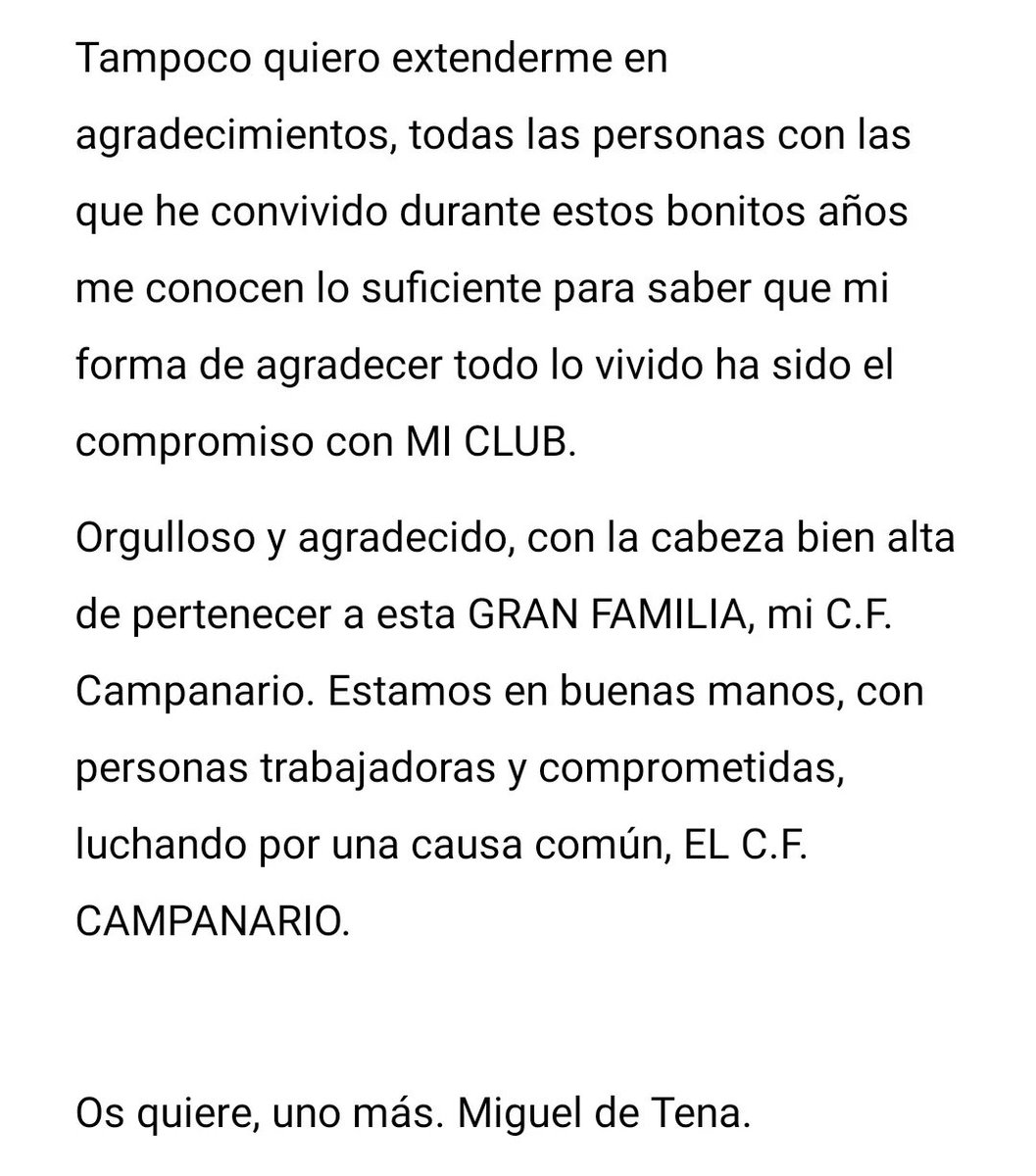 mdetena7's tweet photo. CARTA ABIERTA, C.F. CAMPANARIO https://t.co/9HtnTYunzt
