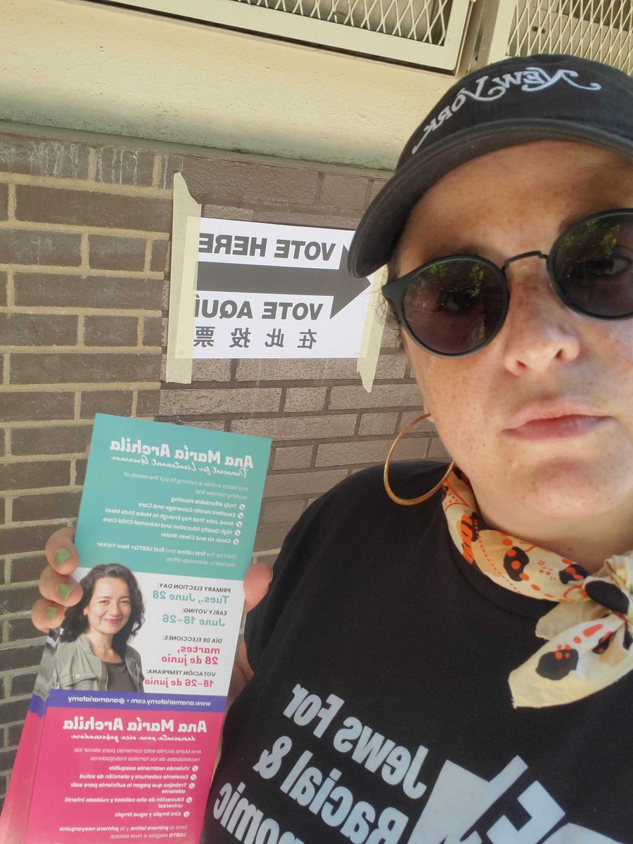 TheJewishVote's tweet photo. Manhattan represent! Lexi is holding it down on the Upper West Side to make sure New Yorkers know why we support @AnaMariaforNY for Lt. Governor. If you see them, say hi!
Even better, sign up to join #TeamAnaMaria GOTV today: https://t.co/7hQGX35eTv
#SchlepOutTheVote https://t.co/yiqy4VBcXs