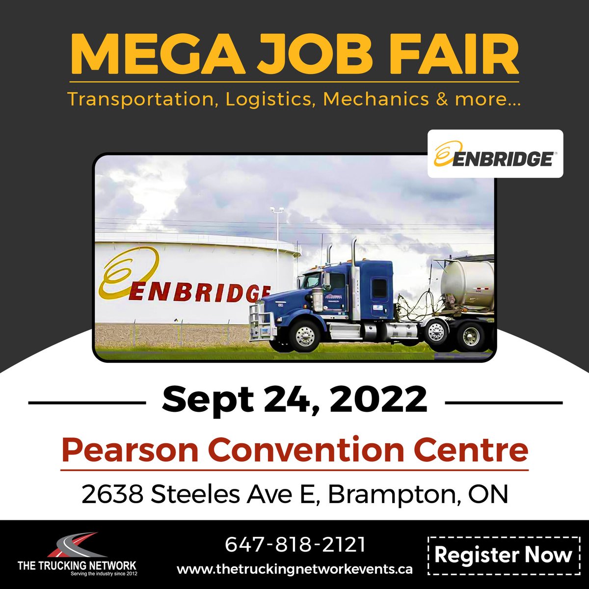 TTNDailyTweets's tweet photo. Be sure to take advantage of this much-anticipated event to meet with Enbridge recruiters and industry influencers face to face. Bring your skills and resume to the job fair, get on spot hiring.
Limited booth space is available for Exhibitors.
https://t.co/F7tncNIXAM
#azdrivers https://t.co/NWsgjStY1Y
