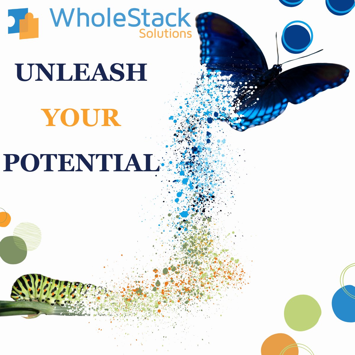 wholestack's tweet image. It's time to change from a caterpillar into a butterfly.🦋 Our goal is to give you the tools you need to unleash your potential, so you can accomplish things you never imagined was possible. 
#UnleashingPotential #WholeStackSolutions #KC