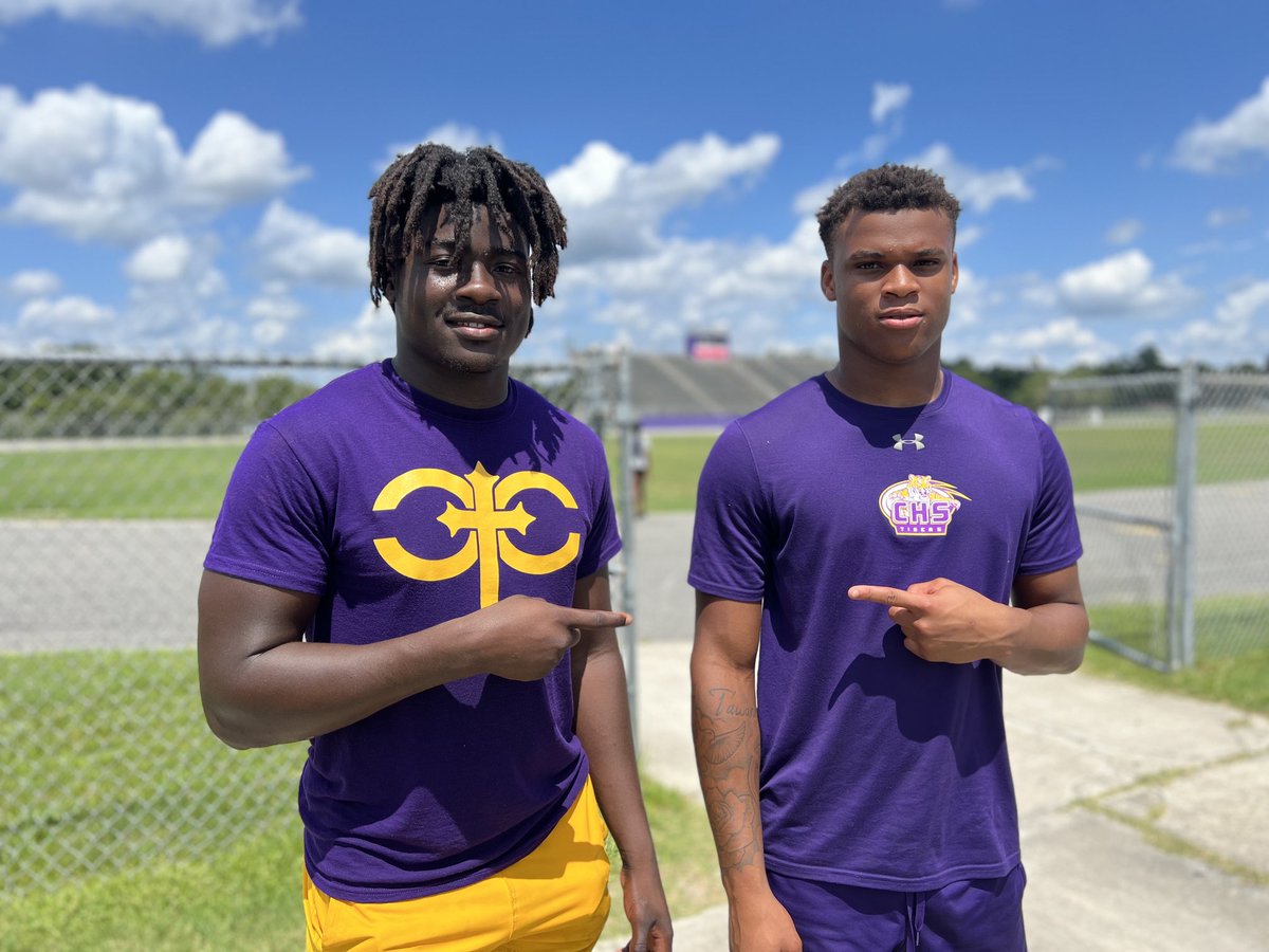 A stop in ⁦@TigerTownCHS⁩ to talk with LB ⁦⁦@Jaden__Robinson⁩ and S ⁦@AmareFerrell_⁩ before camp wraps up for a week break. They grew up watching ⁦@CHSTIGERS_FB⁩ from the stands, ready to lead the team and sign with a college. That time is now.