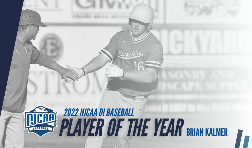 After a stellar sophomore season, Wabash Valley's Brian Kalmer has been named the 2022 #NJCAABaseball Division I Player of the Year!

Kalmer finished the 2022 season batting .421 with 20 home runs and leading the nation with 109 RBI. 

📰 | njcaa.org/sports/bsb/202…