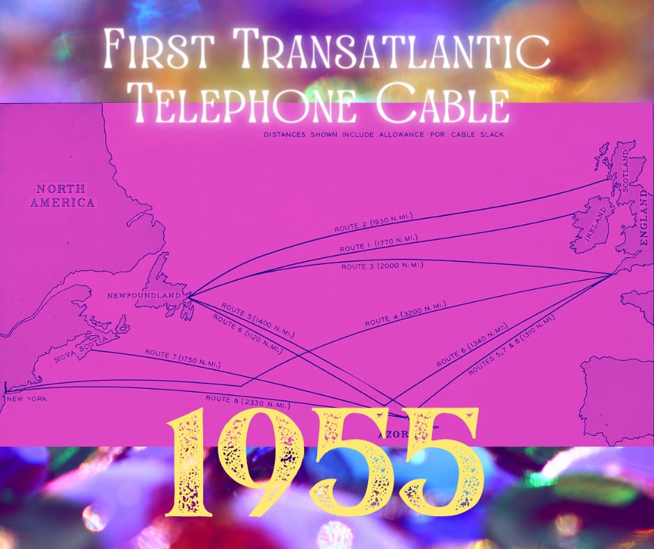 TAT-1 (Transatlantic No. 1) was the first transatlantic telephone cable system. It was laid by the cable ship Monarch between 1955 and 1956. #communication #history #telephone