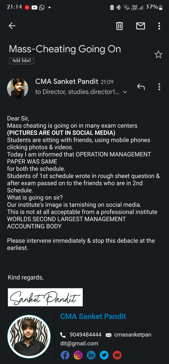 iamsanketpandit's tweet photo. I hope @ICAICMA 
Helps #cmastudents https://t.co/BVM9bRxa19
