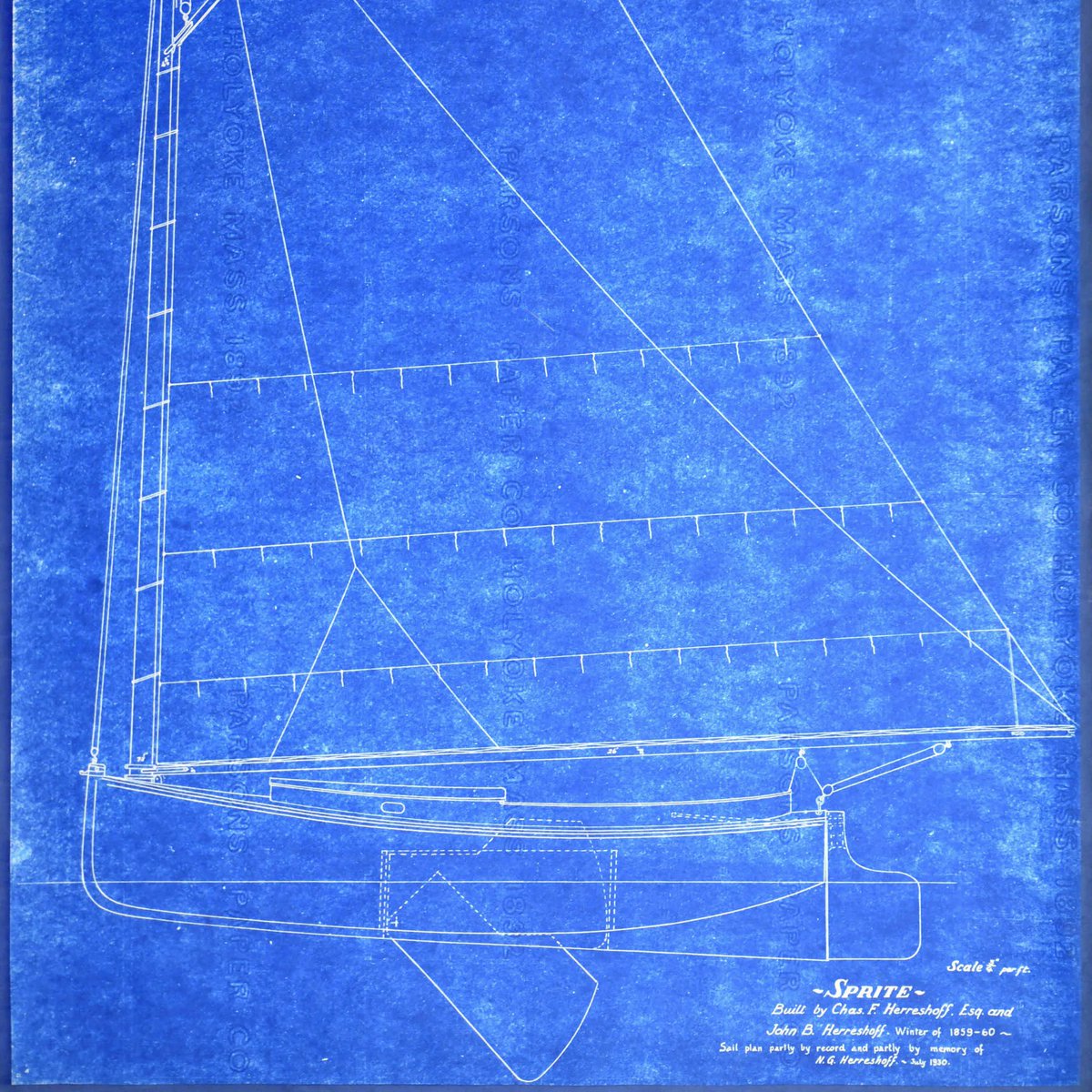 herreshoffmm's tweet photo. The catboat SPRITE was launched on this day in 1860. This drawing of SPRITE was created by N.G.H. almost 70 years later.
📸 HCH Collection at HMM
#Blueprint #Catboat #Sprite #HMCo #Herreshoff #HerreshoffFamily #GreatEastern #SailPlan #GaffRig #JohnBrownHerreshoff https://t.co/jXof5GjCYN