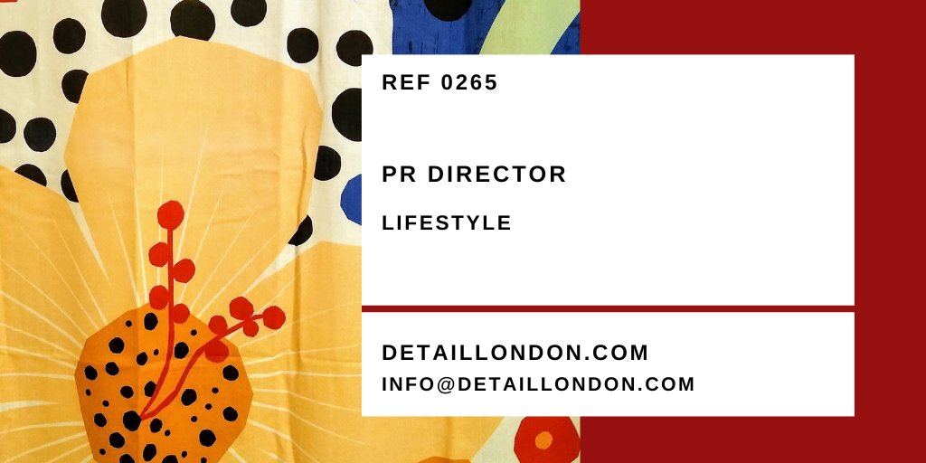 Hiring

⭐️PR Director - Lifestyle

For full details and job specs visit detaillondon.com/jobs

#Hiringnow #PRjobs #LondonUK #Londonjobs
