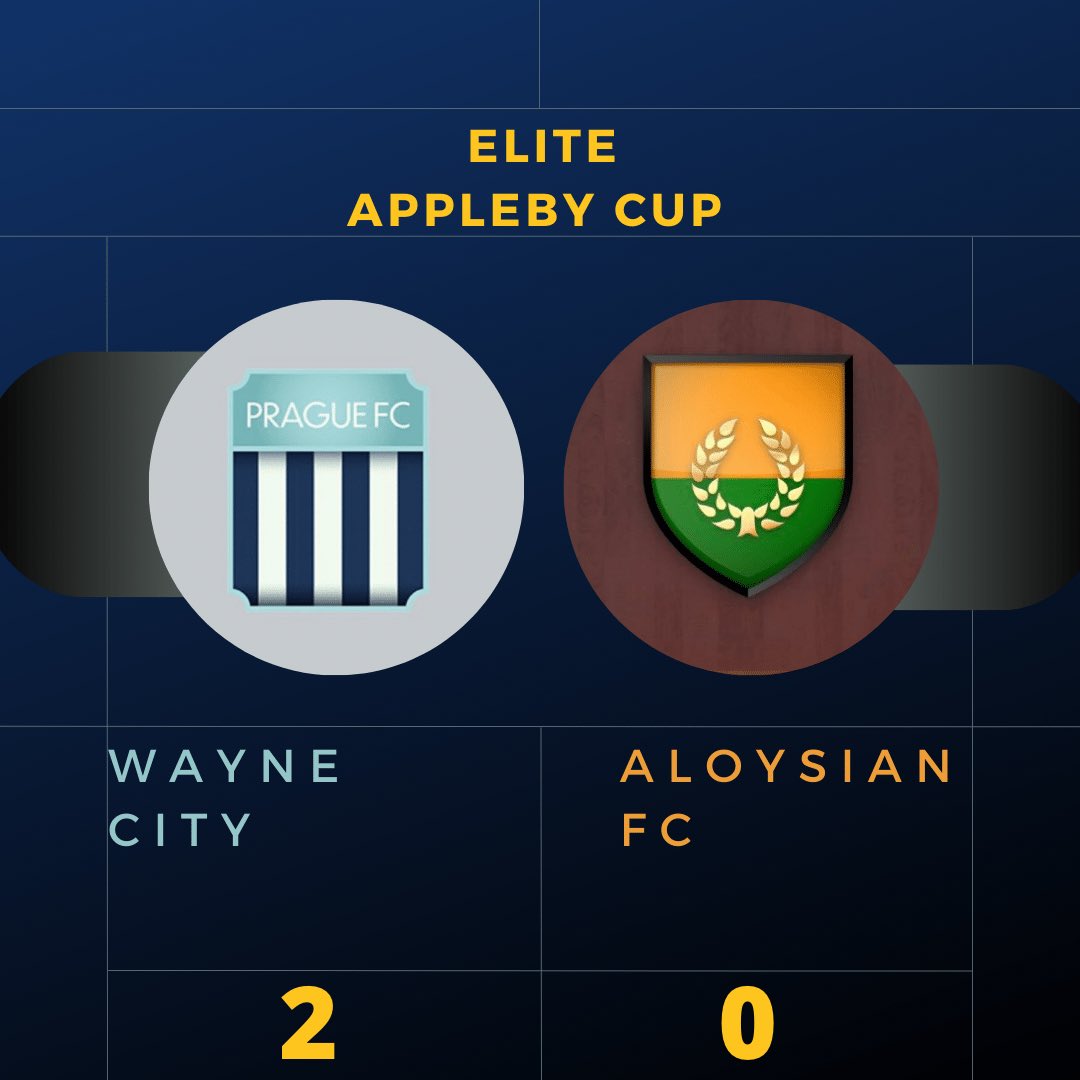 Despite being down to 10 men <a href="/MagicoNexus/">Magico Nexus</a>’ #WayneCity take a 2-0 lead into the quarter final second leg against <a href="/1986craig/">ALOYSIAN FC (Craig Thomas)</a>’s #AloysianFC

#WeAreElites #GloryAwaits #EliteApplebyCup