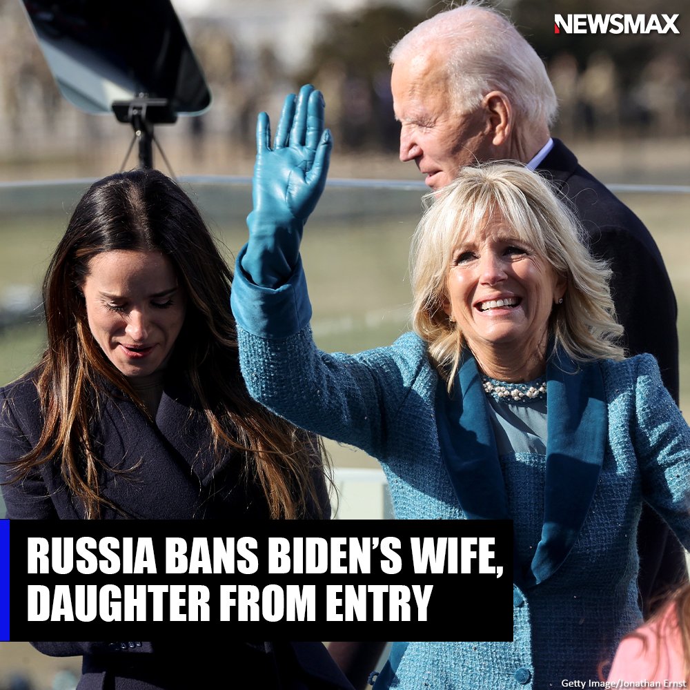 Russia announced that it was banning the wife and daughter of President Joe Biden from entering the country, in response to widening sanctions against Russia. bit.ly/3ODxLnA