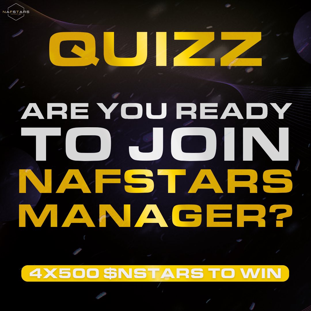 Nafstars_off's tweet photo. 4X500 $NSTARS TO WIN❕

Are you ready to join Nafstars Manager❓

Just take the Nafstars Manager Quizz with the link below ⬇️

🔗 https://t.co/NZKuK7Oifg

Draw on 07/08/2022 👀

Good luck! 🍀

#Nafstars #Giveaways #playtoearn https://t.co/txVGFI09tz