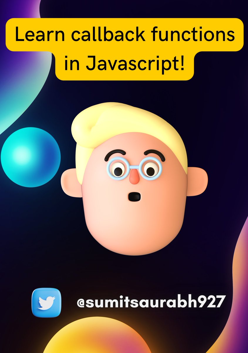 sumitsaurabh927's tweet photo. 📌 In 7 simple tweets, understand Callback functions in Javascript! https://t.co/rQogIalpoo