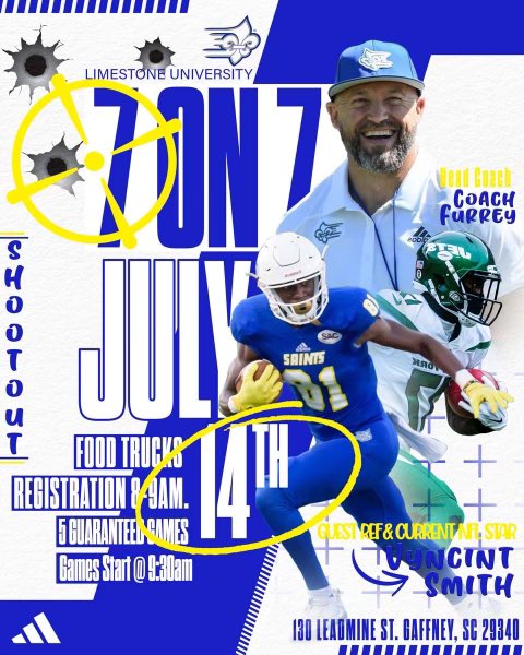 coachfurrey's tweet photo. July 14th at the 🪨 1st Annual @LimestoneFB HS Shootout W/ @NFL WR @vyncintsmith Guest Referee‼️ 15 Team Tournament! Food 🛻’s, 🏈 &amp; 🏆 on the Line‼️ 2 Spots Left‼️DM if you want a Chance‼️ https://t.co/kpLuPOe2oz