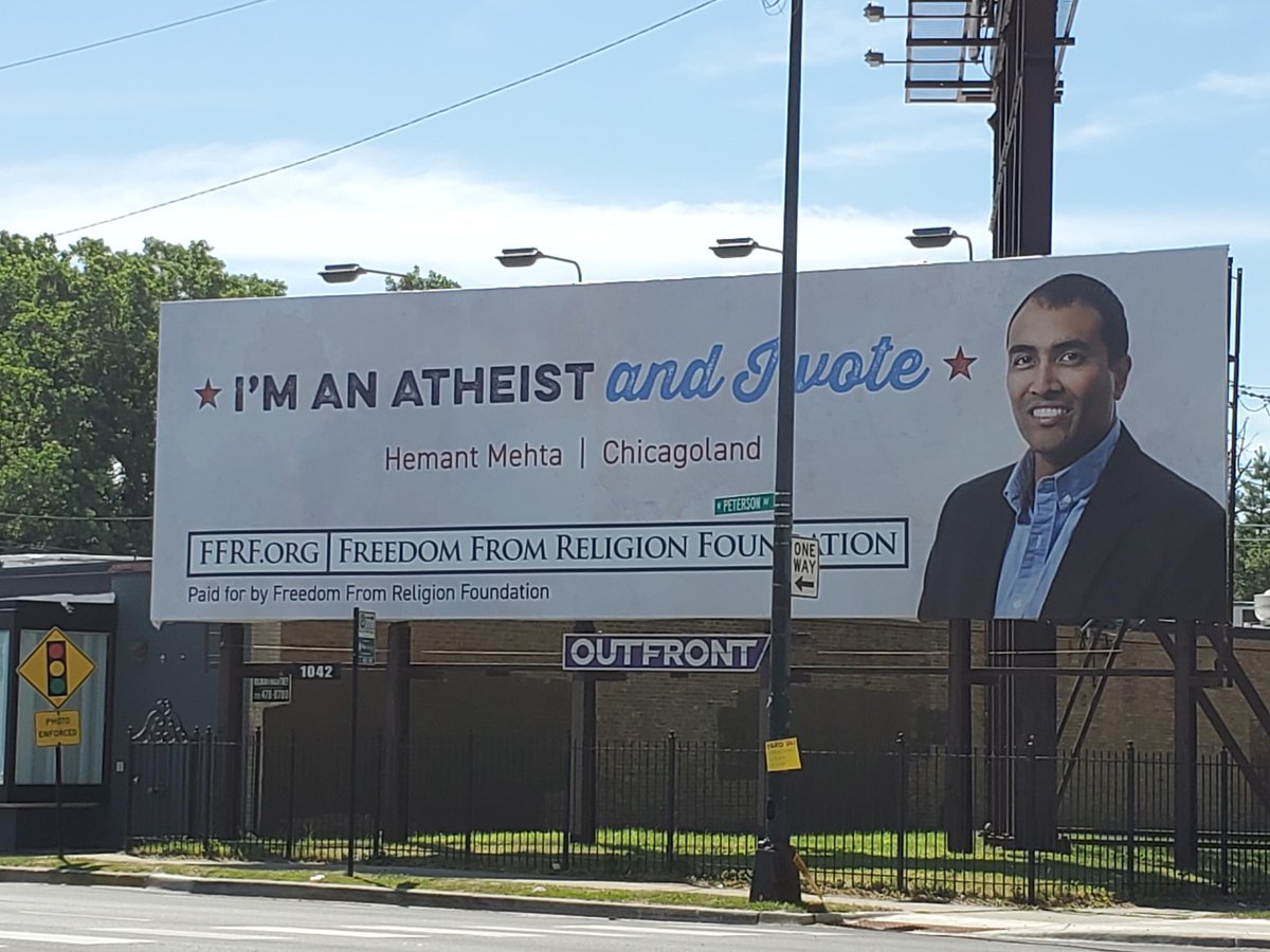 Proud to be a part of this <a href="/FFRF/">FFRF</a> campaign reminding politicians that non-religious people vote too. (On the day of the Illinois primary, no less.)

We need elected officials who will respect and strengthen church/state separation now more than ever.

ffrf.org/news/news-rele…