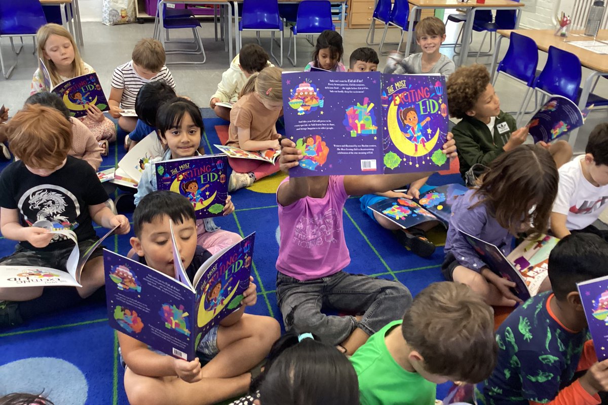 We had an exciting author visit from @ZebaTalk today. We got to listen to her story ‘The Most Exciting Eid’ and we all got a copy of her book to take home too! 📚🌙