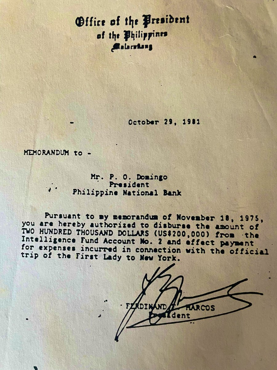Vpedrosa's tweet photo. How the #Marcos family used public money like it was their bottomless personal account …. #Philippines @PNBph https://t.co/jEmVHfi2Ms