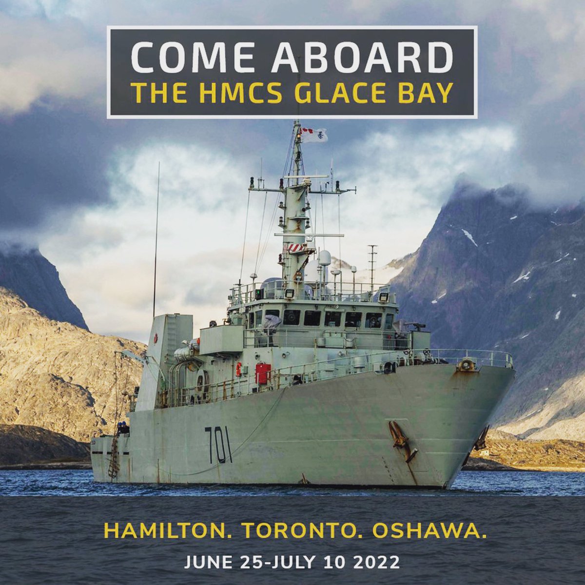 JeremyRuggles80's tweet photo. Hey #Toronto! @HMCSGlaceBay from your @RoyalCanNavy will be at #HTOPark and open to visitors from 30 June! A #career in your @CanadianForces may be a good fit. We will also have displays at the park where you can talk to a #recruiter! Come and #SeaForYourself #6ix https://t.co/qyEvUOBRn0