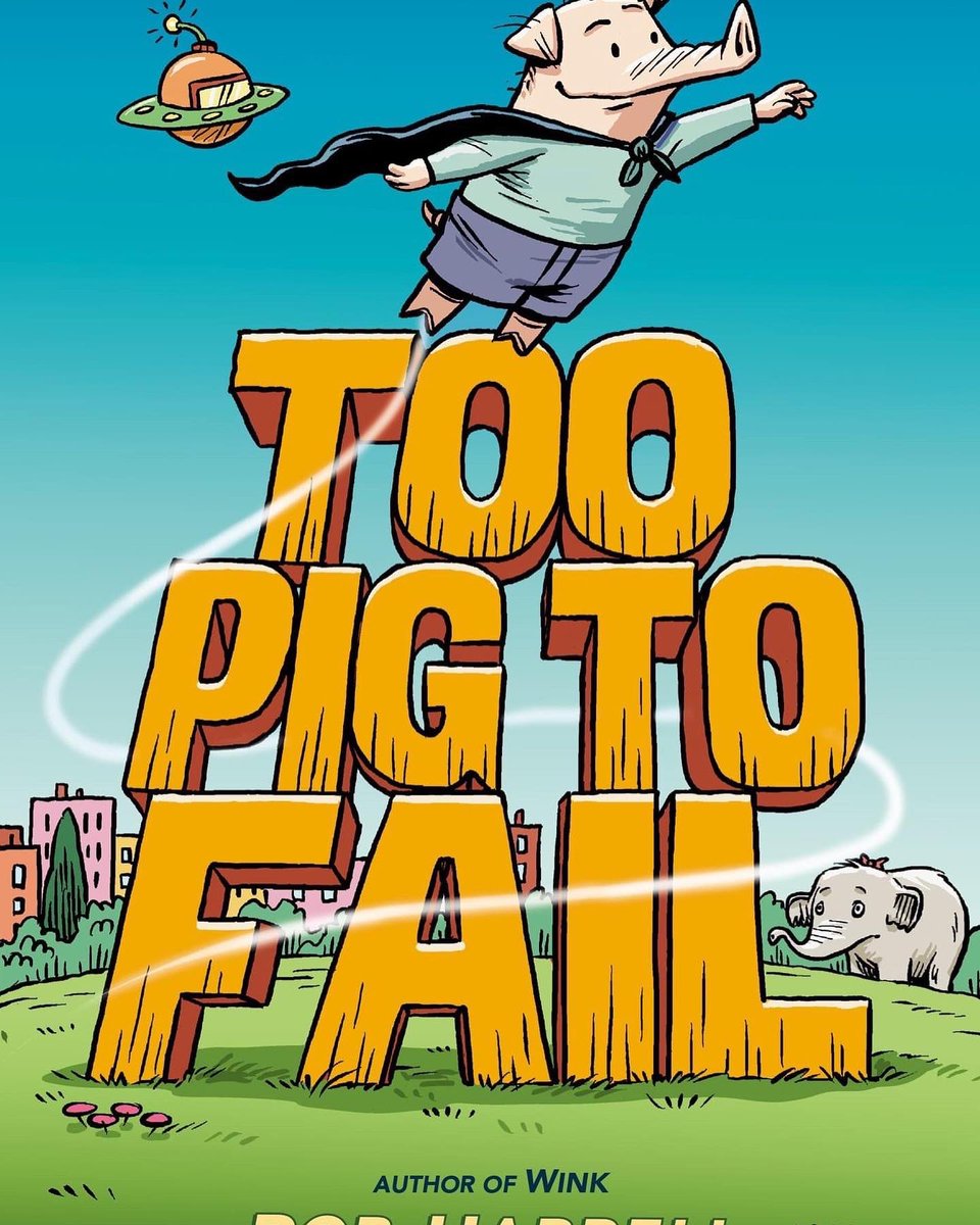 HarrellRob's tweet photo. Batpig: Too Pig to Fail is out TODAY!! Wherever you buy/order/get/absorb/ingest books! Get your hooves on one ASAP! #kidsbooks #graphicnovels #graphicnovelseries #wink #robharrell #booksforkids #chapterbooks #funnybooks #whenpigsfly #batpig https://t.co/lUBV0I3QEQ