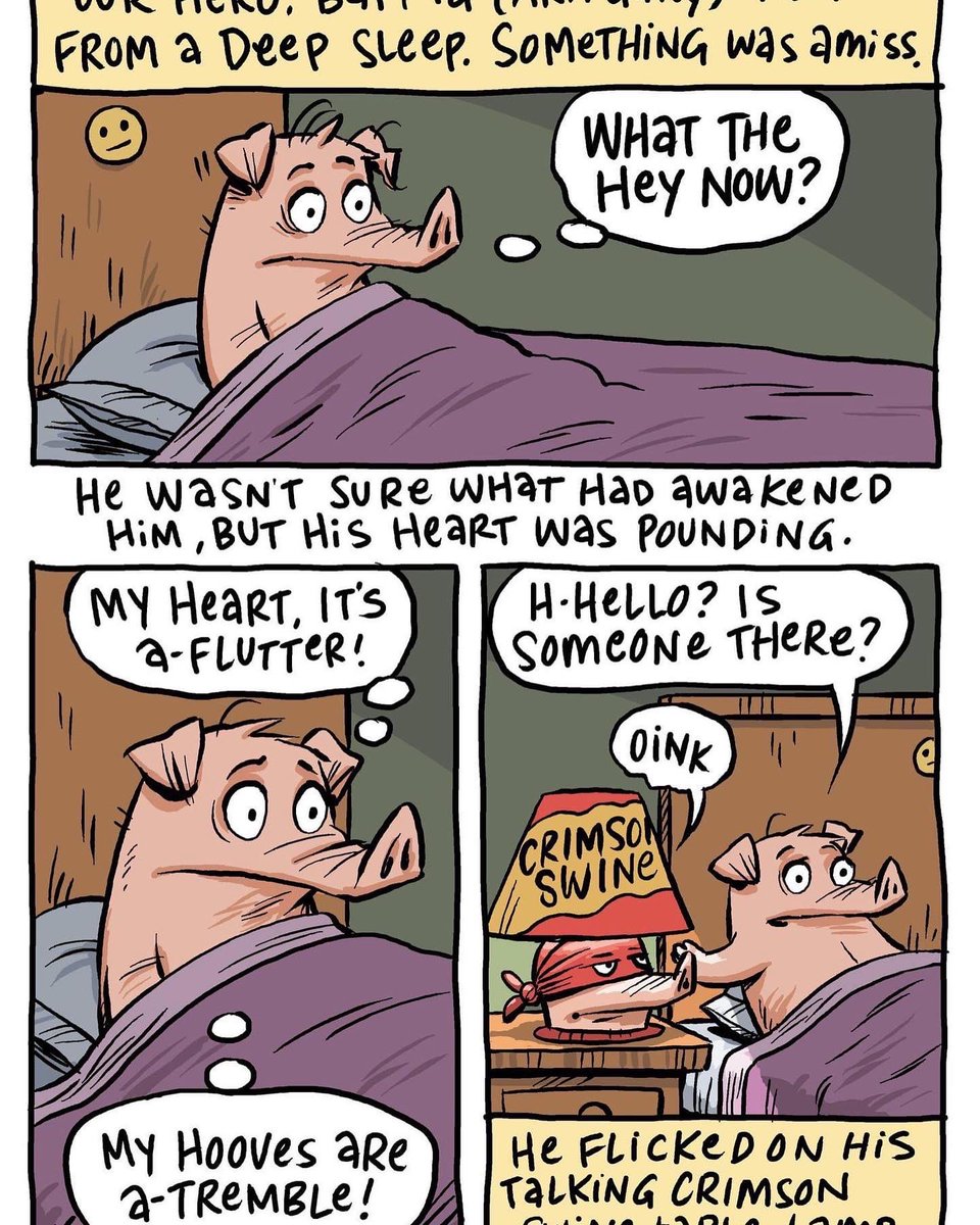 HarrellRob's tweet photo. Batpig: Too Pig to Fail is out TODAY!! Wherever you buy/order/get/absorb/ingest books! Get your hooves on one ASAP! #kidsbooks #graphicnovels #graphicnovelseries #wink #robharrell #booksforkids #chapterbooks #funnybooks #whenpigsfly #batpig https://t.co/lUBV0I3QEQ