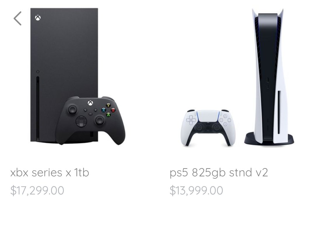 LEMM220's tweet photo. @semonster66 Te dejo un dato curioso, pasa a acá en México resulta que hay más stock de PS 5 que de Xbox series x que las grandes tiendas lo están aprovechando vendiendolo más caro.
@semonster66 
Eso es de bodega Aurrerá. https://t.co/r6whH2S66x