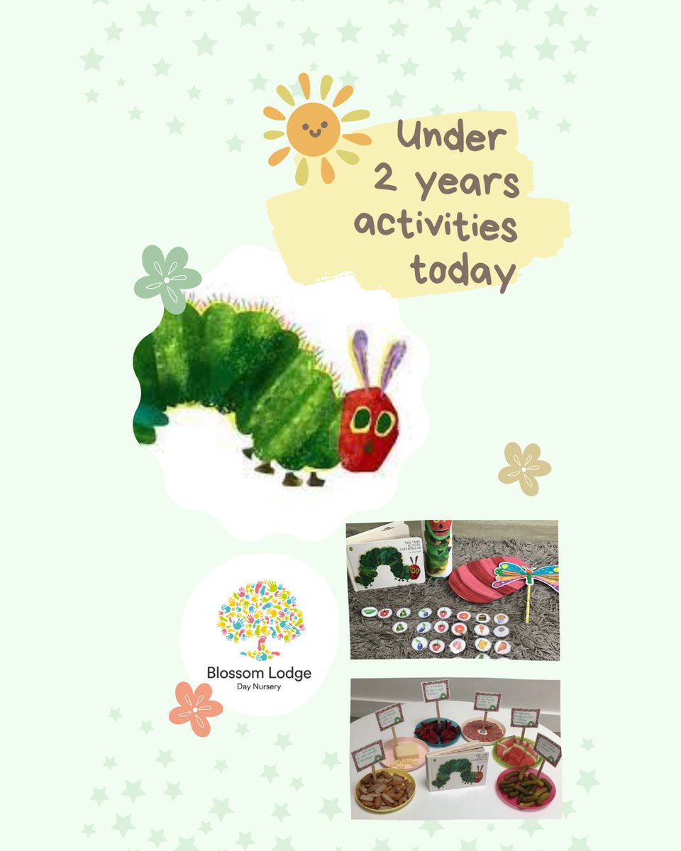 Today the children in our under 2 years rooms have enjoyed more Hungry Caterpillar activities.

They have tasted foods from the story and feed the caterpillar foods as we read the story together.

#storytime #foodtasting #melon #pickles #swisscheese #salami #sausage #plums