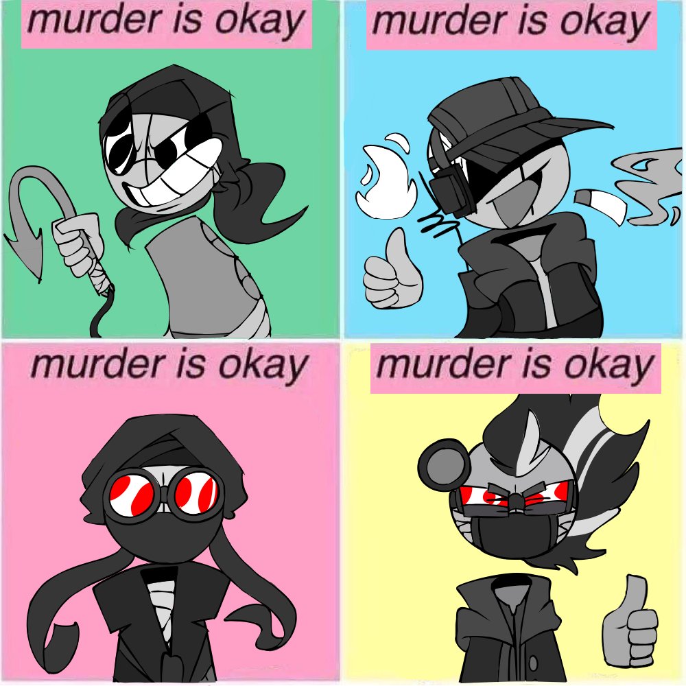 WeirdoSpectral's tweet photo. Murder is okay 
#madness_combat 
#madnesscombat
#madnesscombatdeimos 
#madnesscombathank 
#Madnesscombatsanford
#madnesscombat2b https://t.co/Lg0FoobDMs
