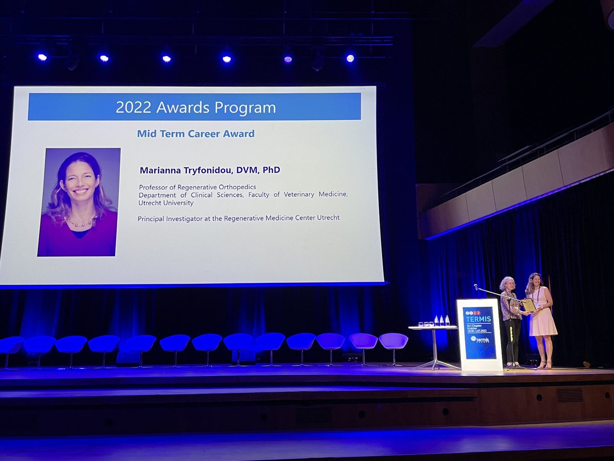 Very proud of our PI @MTryfonidou for wining the @TermisEU2022 Mid Term Career Award! So well deserved!🤩👏🏼 @UniUtrecht @VET_UniUtrecht @iPSpine
